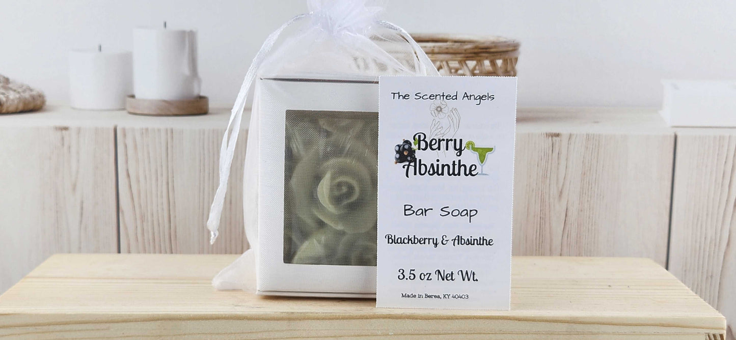Berry Absinthe Rose Floral Bar Soap - READ DESCRIPTION