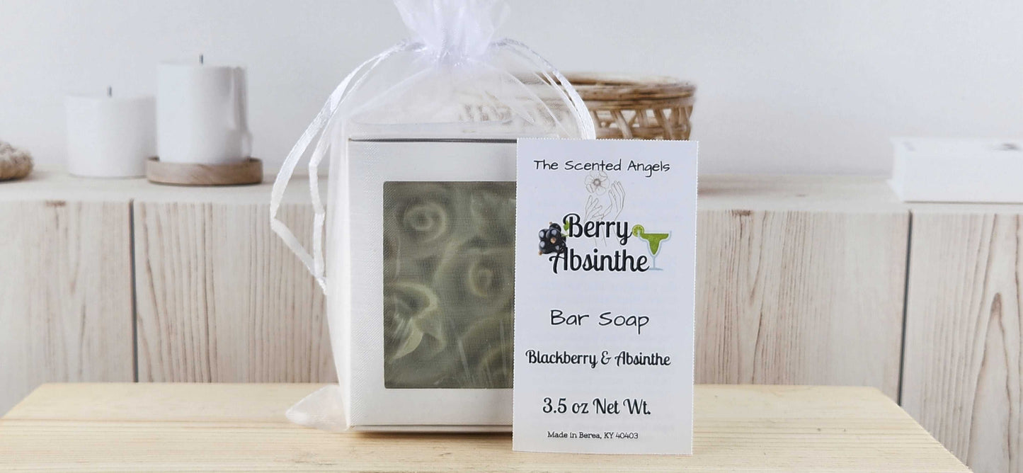 Berry Absinthe Rose Floral Bar Soap - READ DESCRIPTION