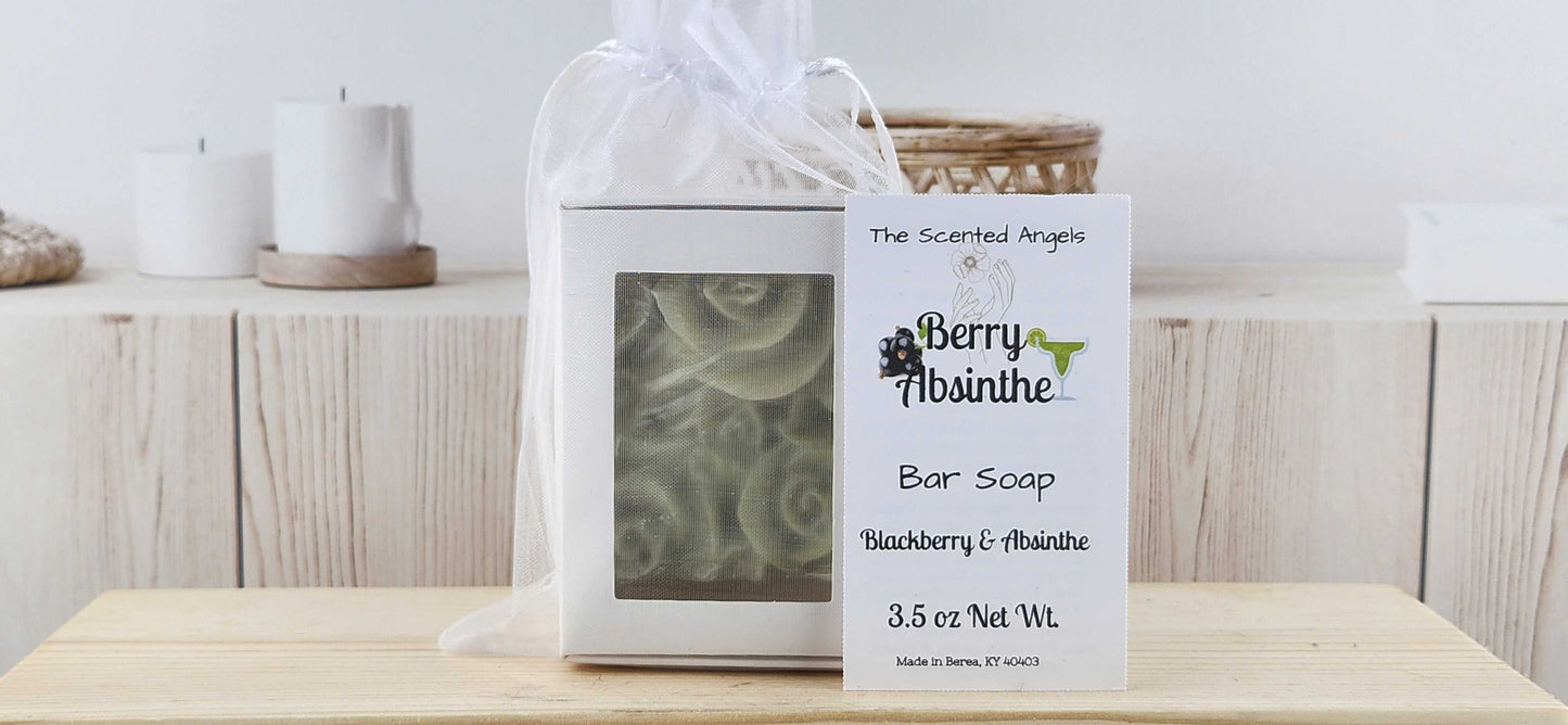 Berry Absinthe Rose Floral Bar Soap - READ DESCRIPTION