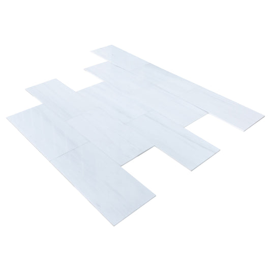 Bianco Dolomite Standard Marble Polished Floor and Wall Tile - Livfloors Collection