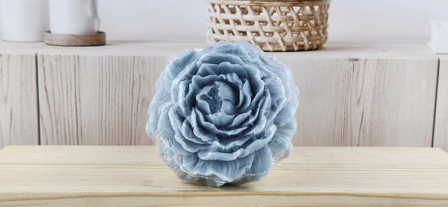 Black Sea Peony Flower Soap Bar