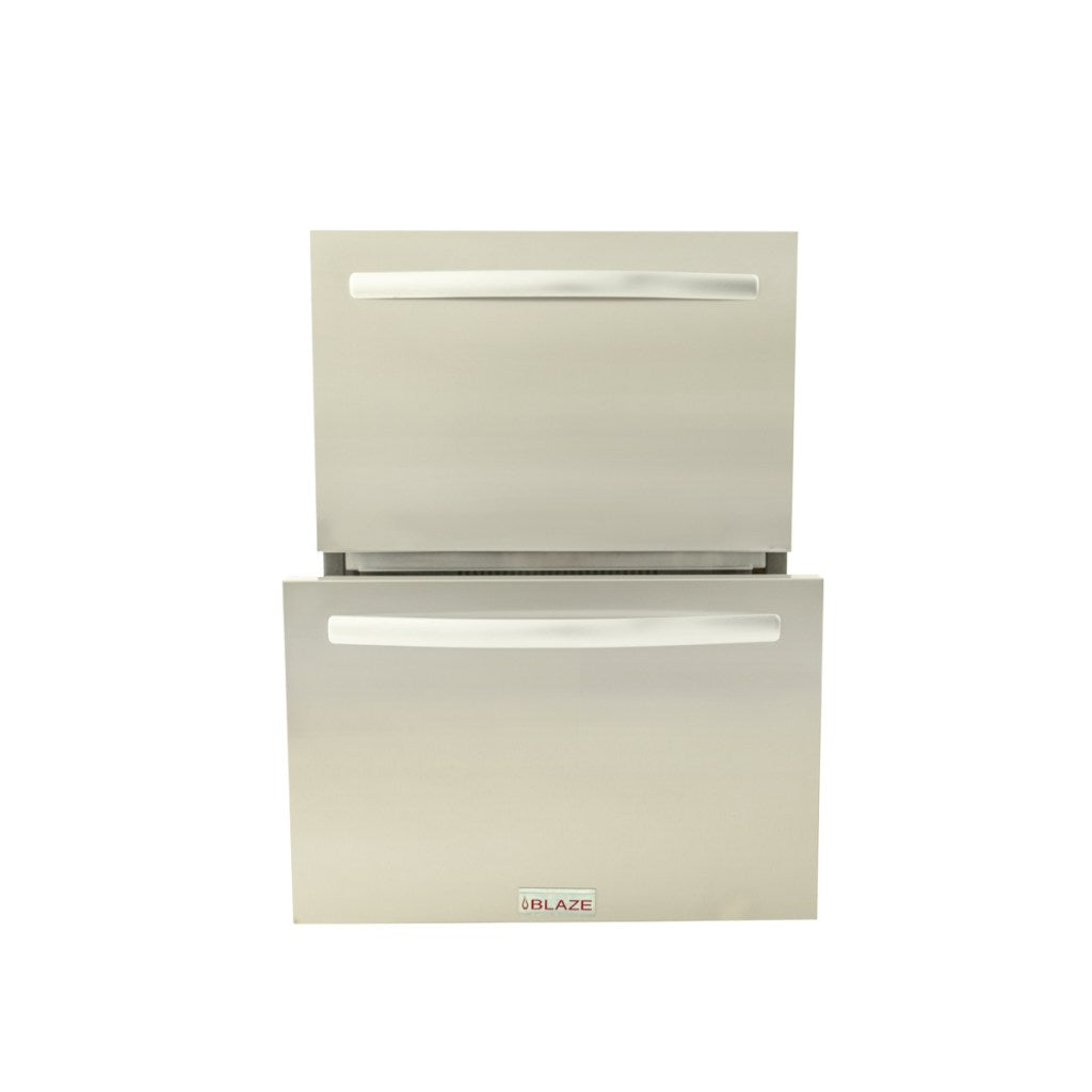 Blaze 23.5-Inch 5.1 Cu. Ft. Outdoor Rated Stainless Steel Double Drawer Refrigerator - BLZ-SSRF-DBDR5.1