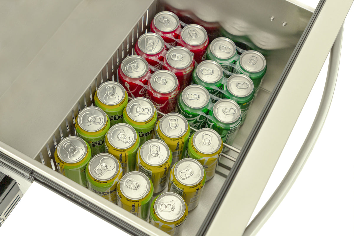 Blaze 23.5-Inch 5.1 Cu. Ft. Outdoor Rated Stainless Steel Double Drawer Refrigerator - BLZ-SSRF-DBDR5.1