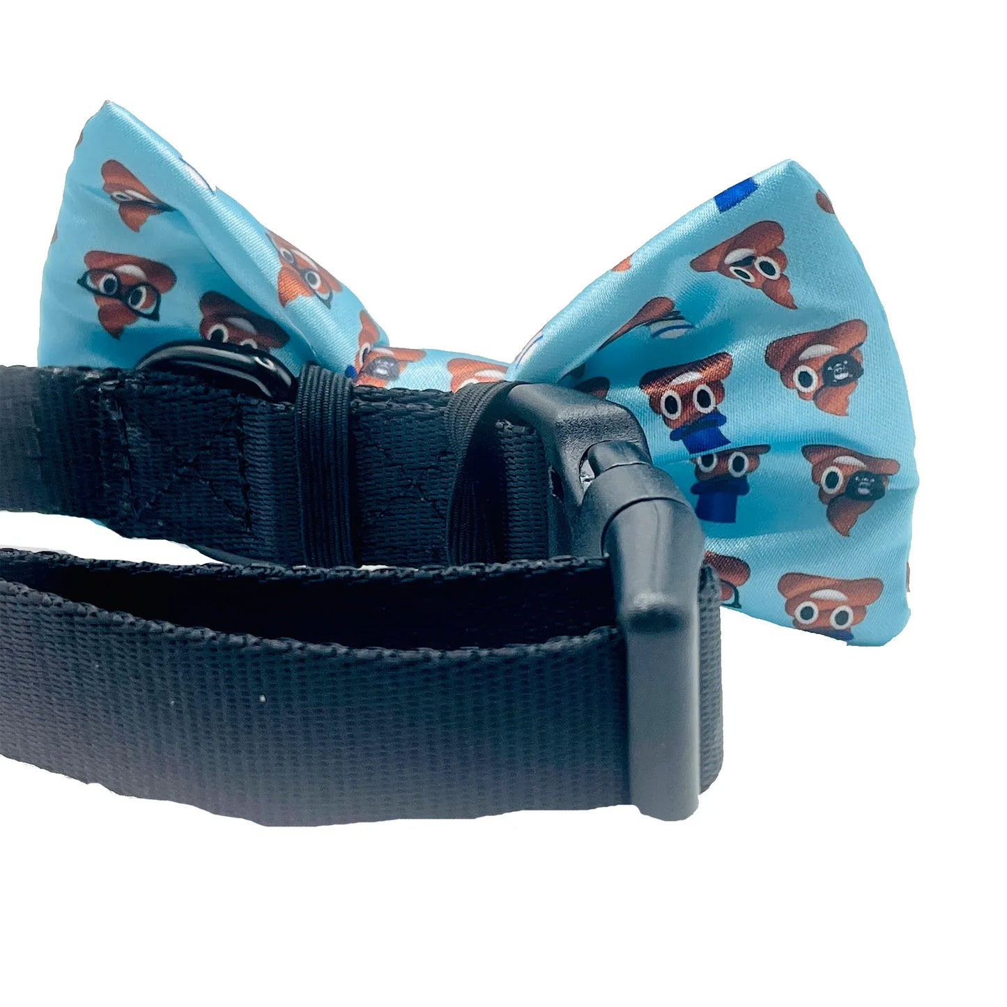Blue Poo Dog Bow Tie