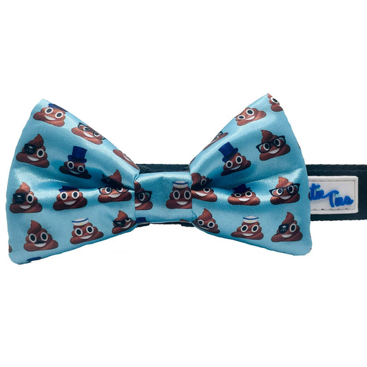 Blue Poo Dog Bow Tie