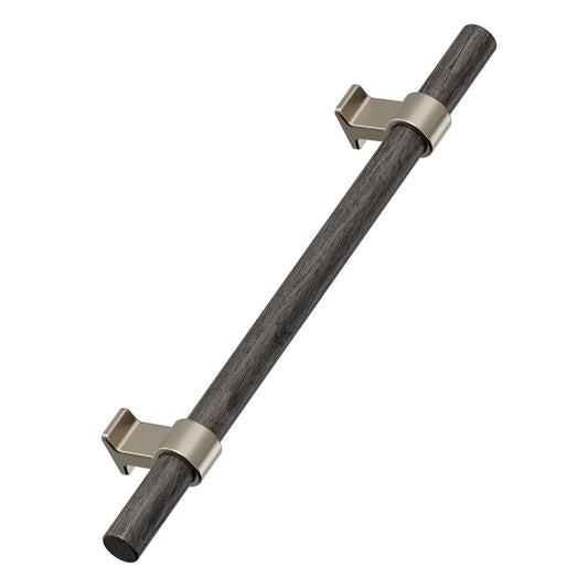Dark Wood and Bronze "Bond" T-Bar Dual Finish Knob and Pulls