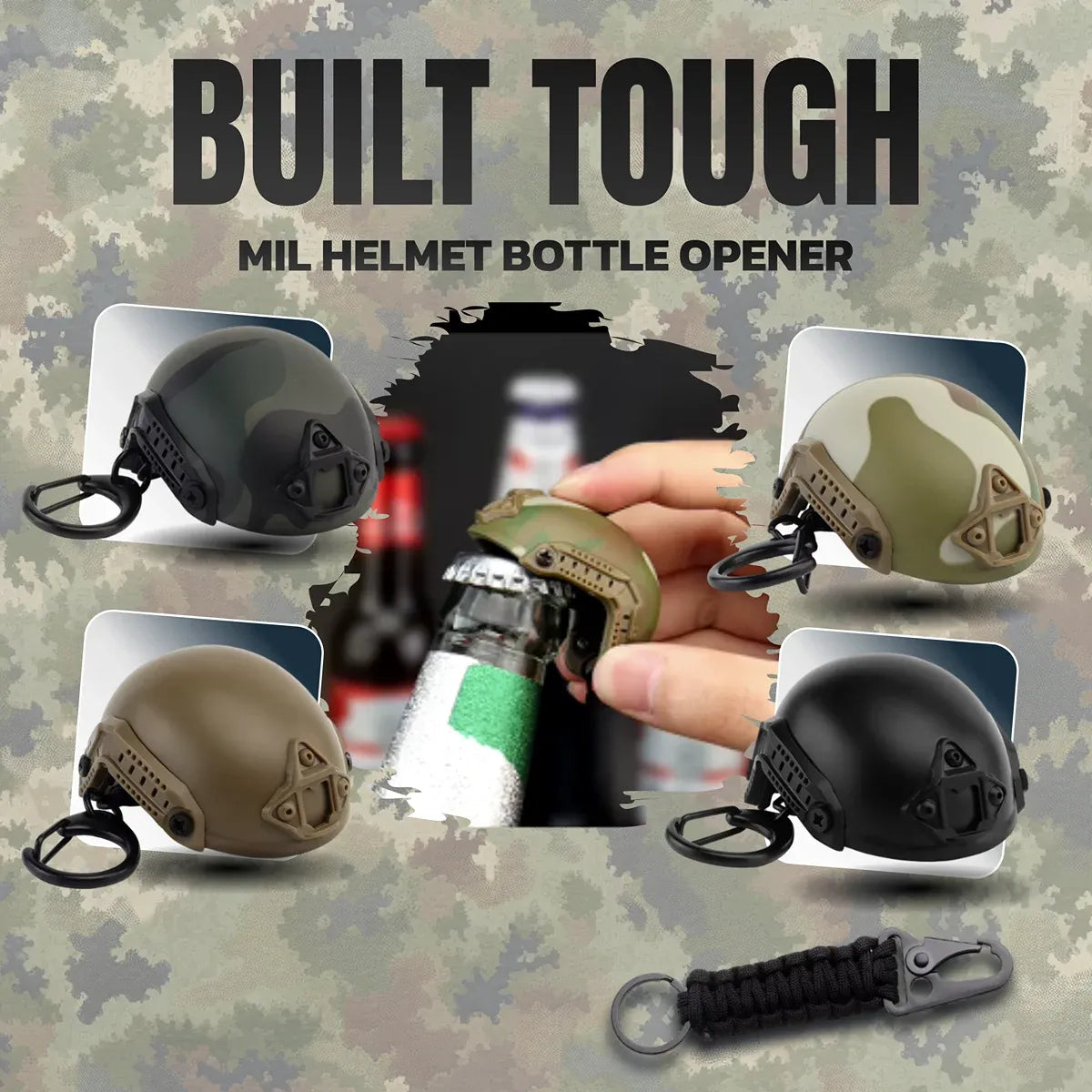 Mil Helmet Bottle Opener