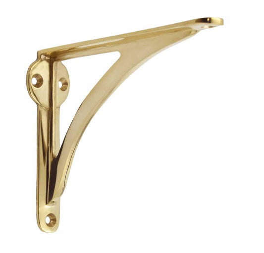 Arched Shelf Bracket - Unlacquered Polished Brass