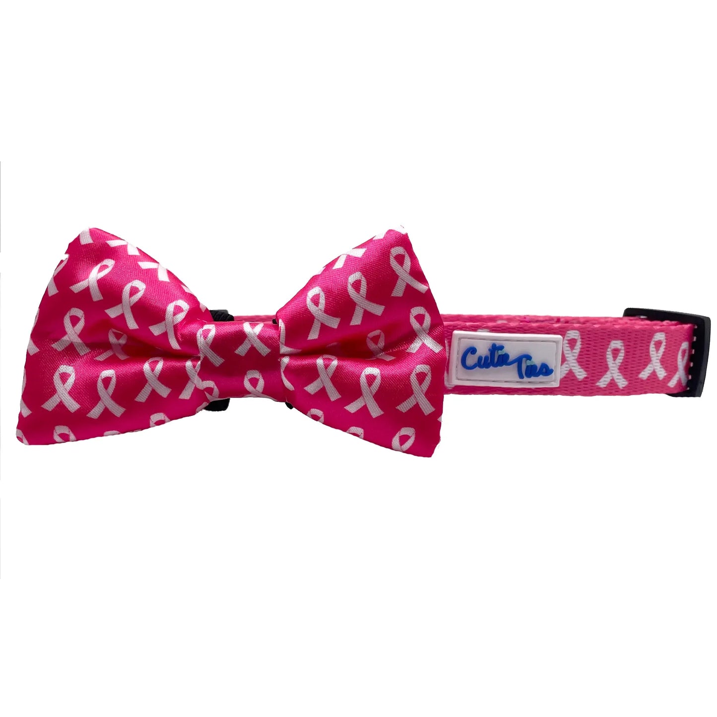 Breast Cancer Awareness Pink Dog Bow Tie