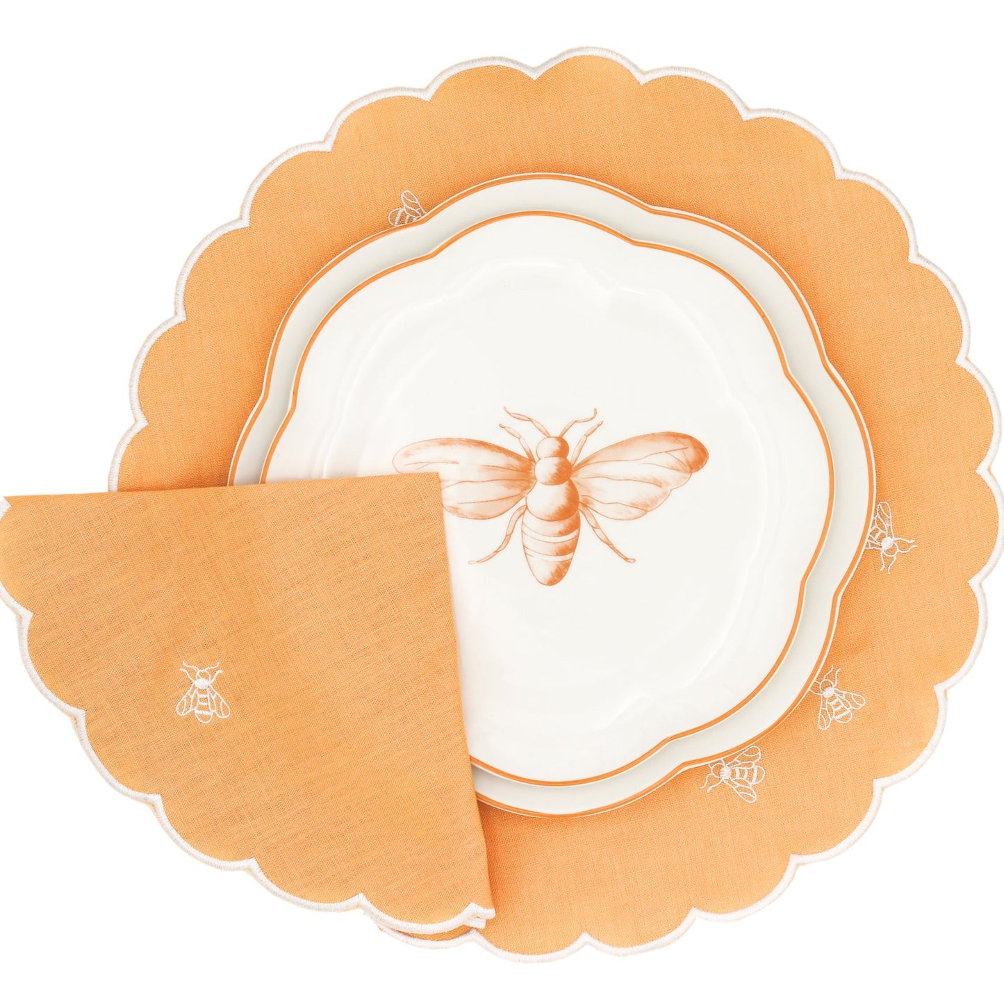 Bumble Voyage Scalloped Dinner Plate - Case of 12 Plates