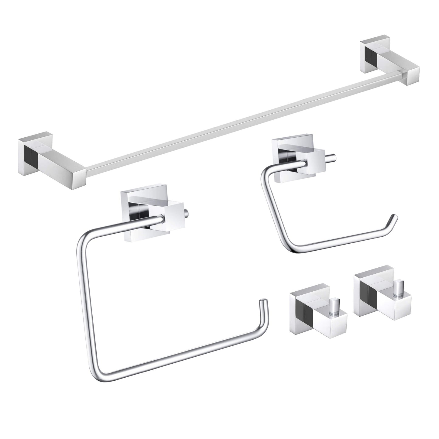 Quadra 5-Piece Bathroom Hardware Set 3