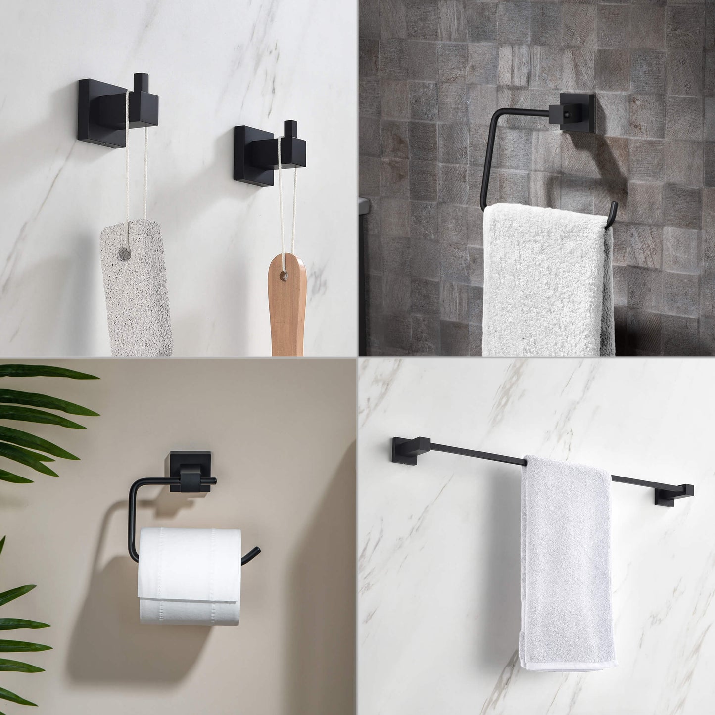 Quadra 5-Piece Bathroom Hardware Set 3