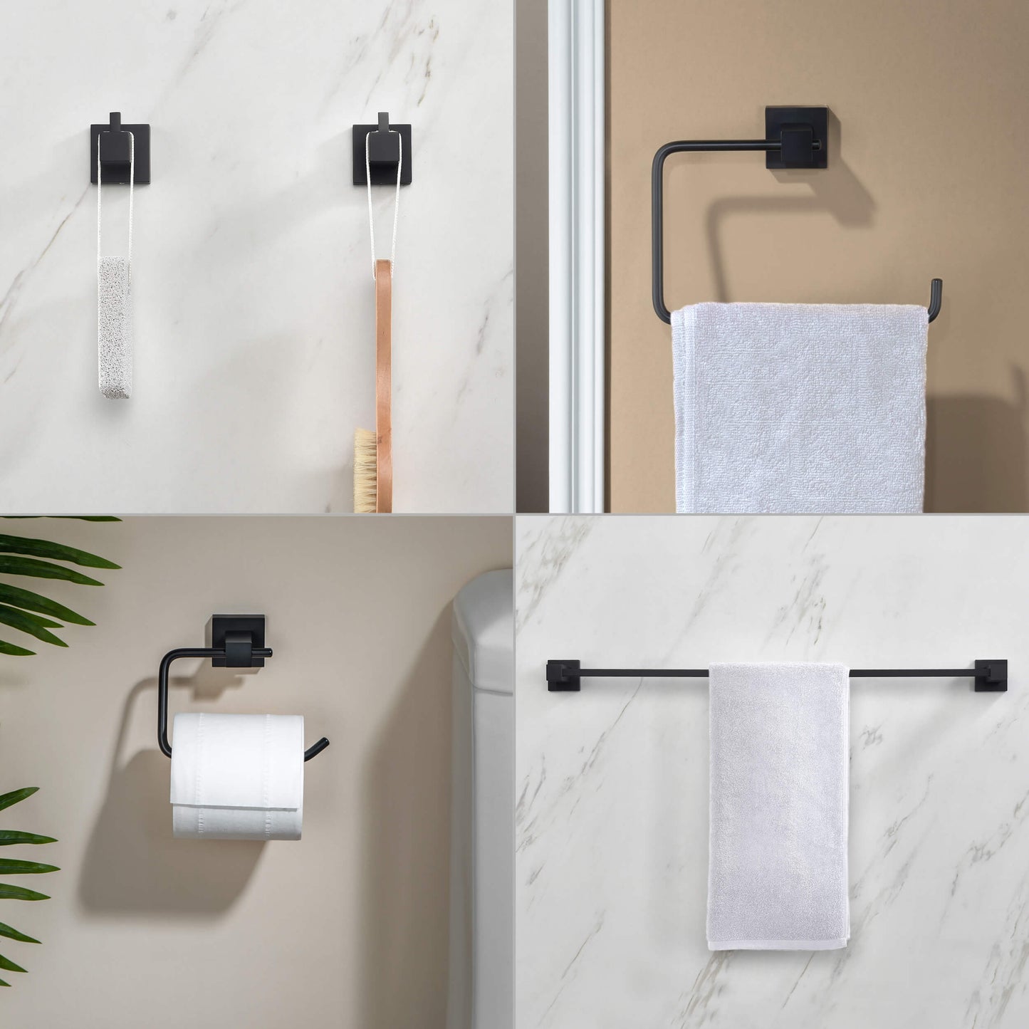 Quadra 5-Piece Bathroom Hardware Set 3