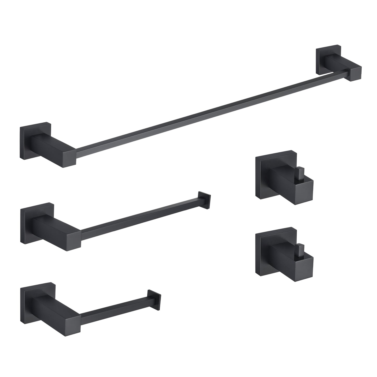 Quadra 5-Piece Bathroom Hardware Set 1
