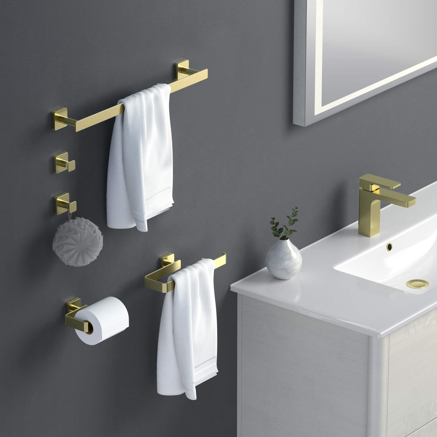 Fusion 5 Piece Bathroom Hardware Set 2