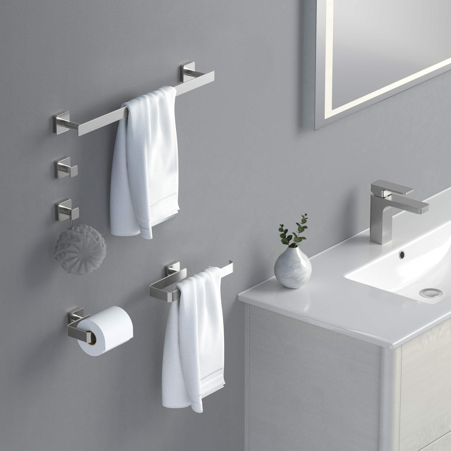Fusion 5 Piece Bathroom Hardware Set 2