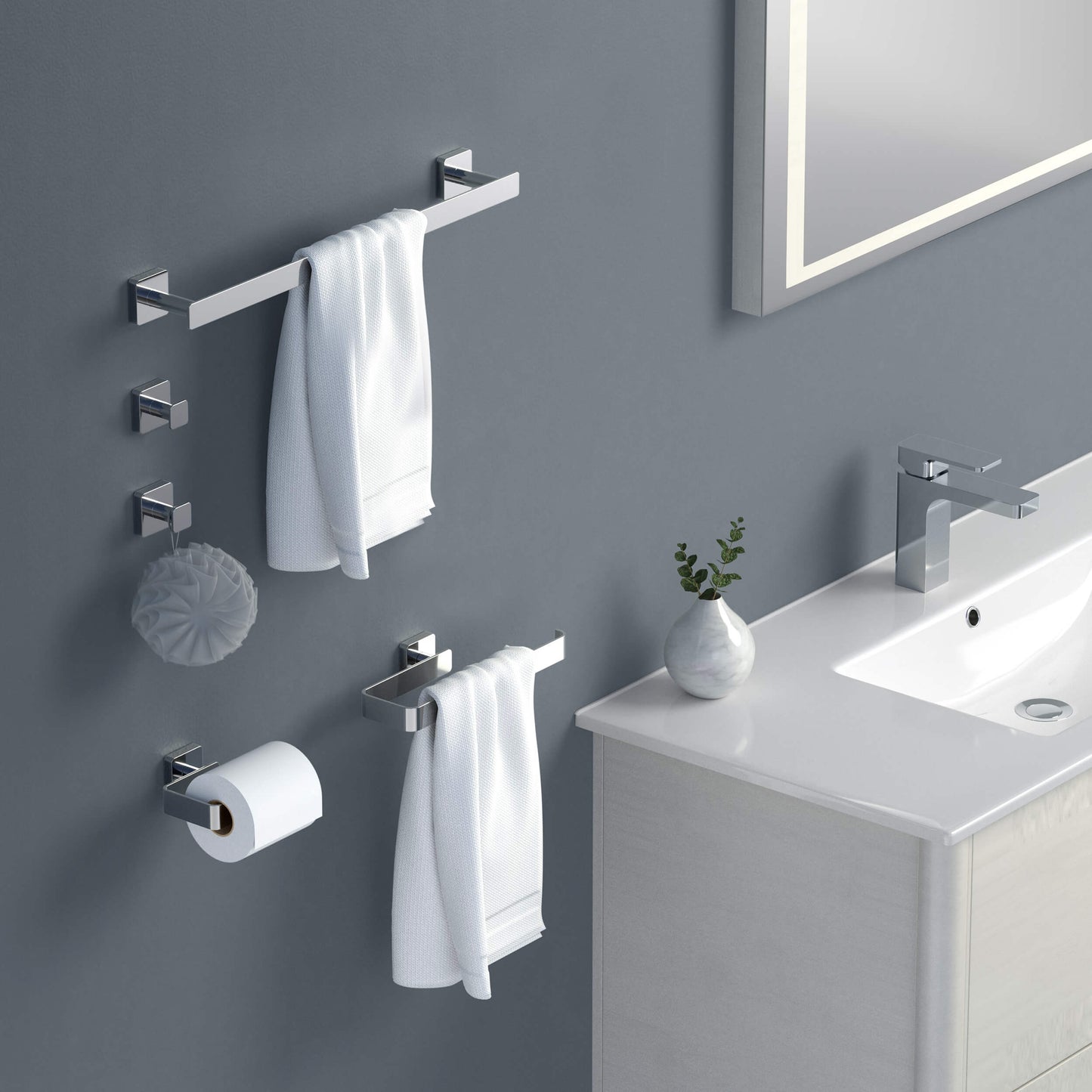 Fusion 5 Piece Bathroom Hardware Set 2