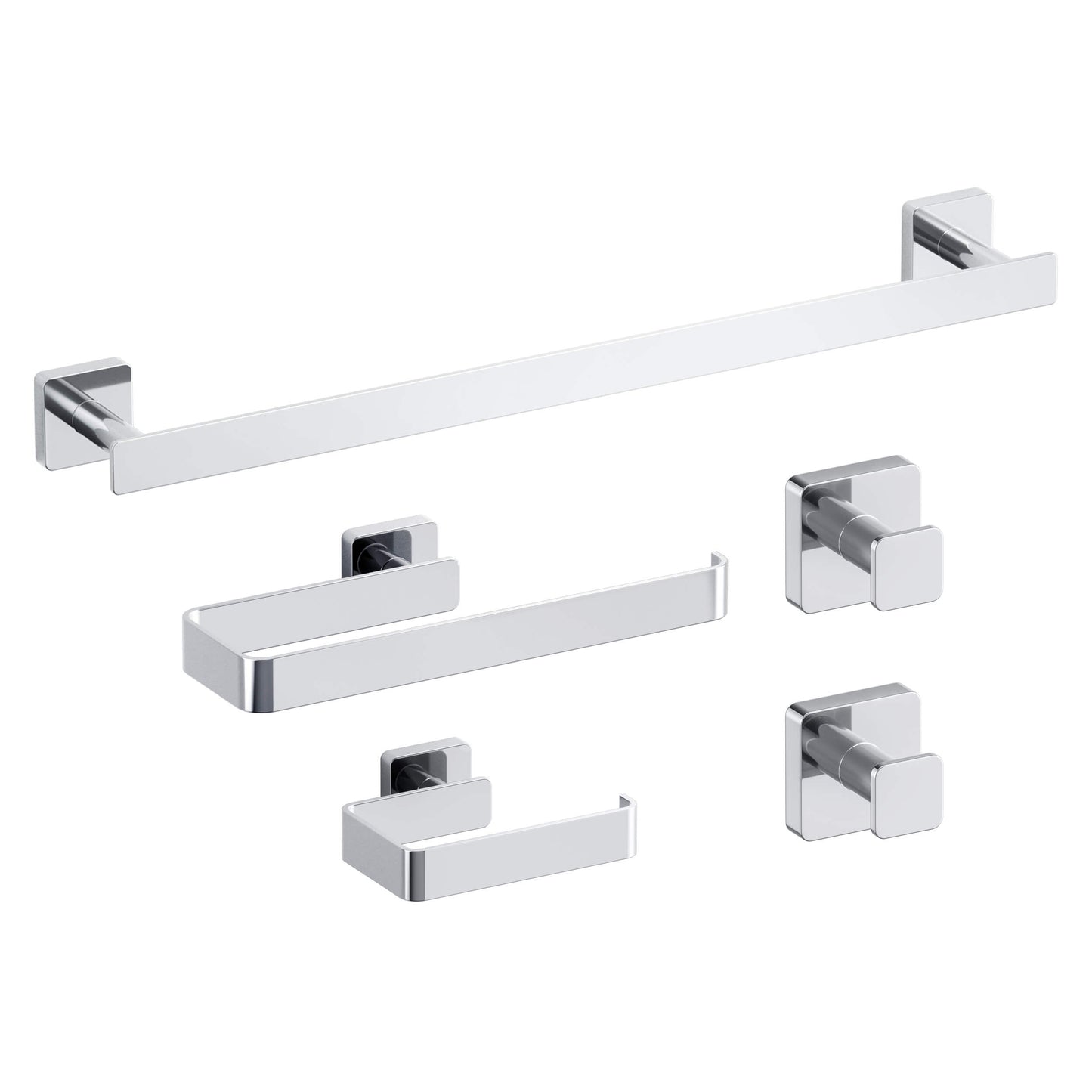 Fusion 5 Piece Bathroom Hardware Set 2