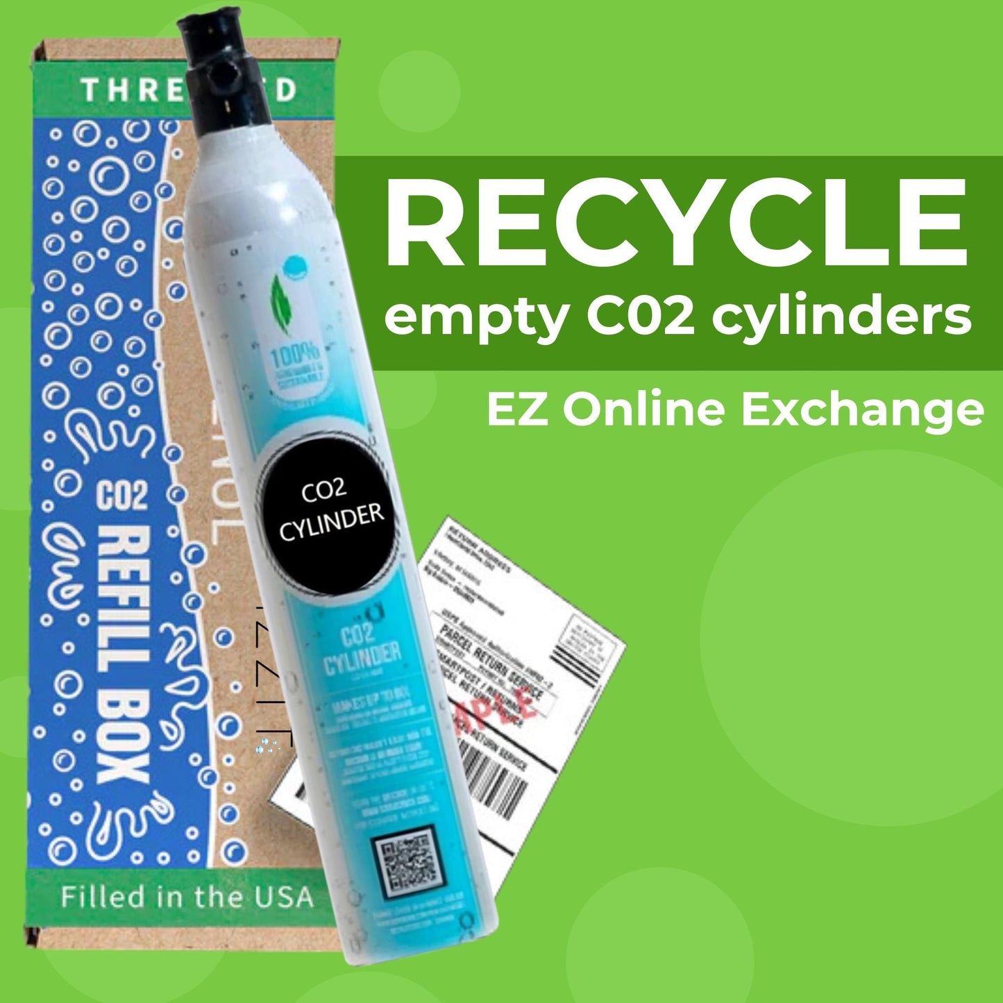 FIZZIT™ C02 Gas Cylinder - 60L | Premium Grade C02 | 100% Renewable CO2