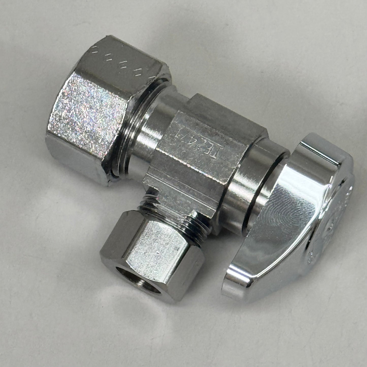 ZA@ BRASS CRAFT (5 PACK) 1/4" Turn Angle Supply STOP Valve 1/2"x3/8" Chrome G2CR19XC As-is Damaged Packaging