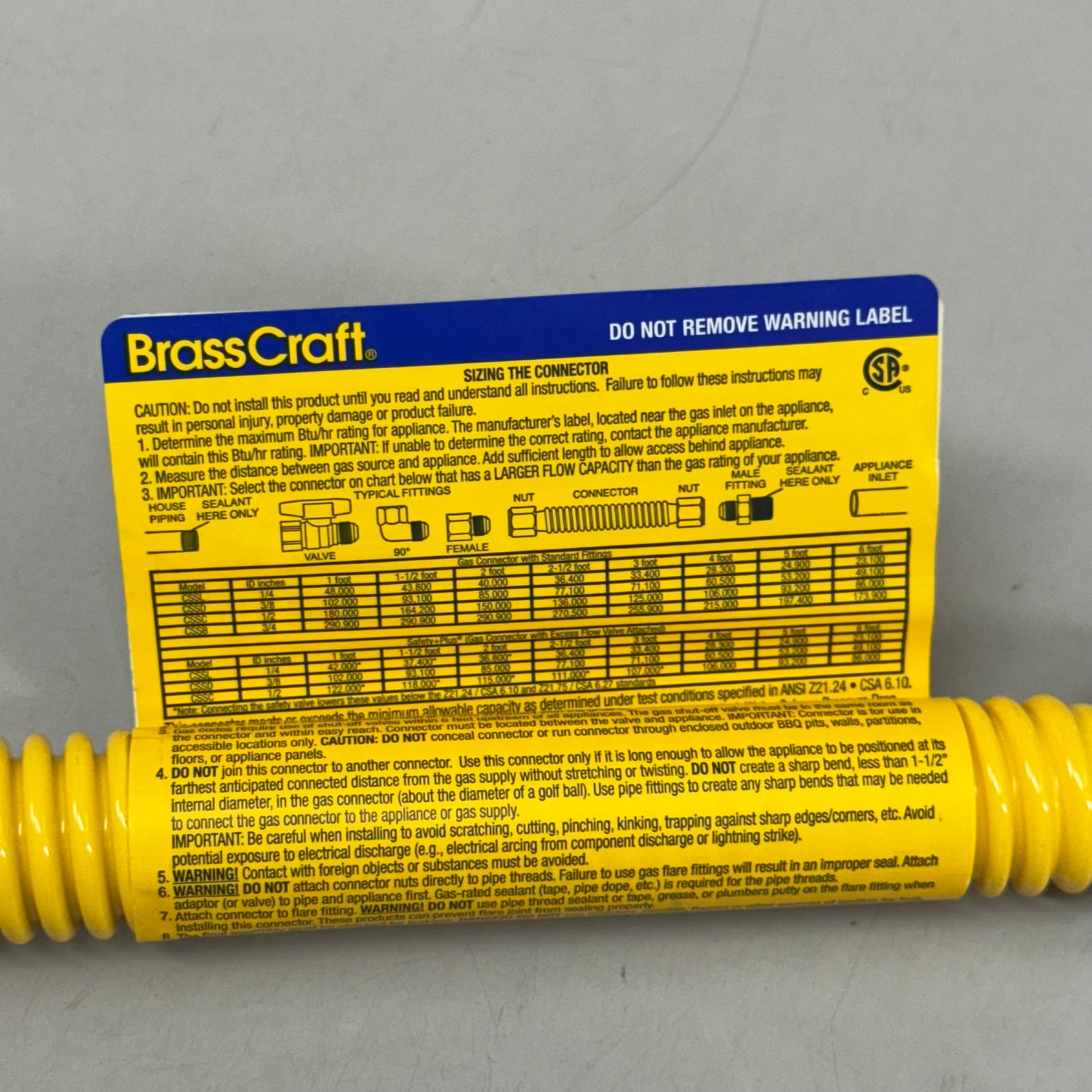 BRASSCRAFT (2 PACK) Coated Gas Appliance Connector 3/4"FIP 7/8"ODx24" CSSB21-24