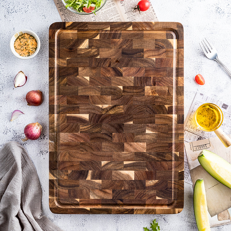 Personalized Handmade Walnut Checkered Cutting Boad