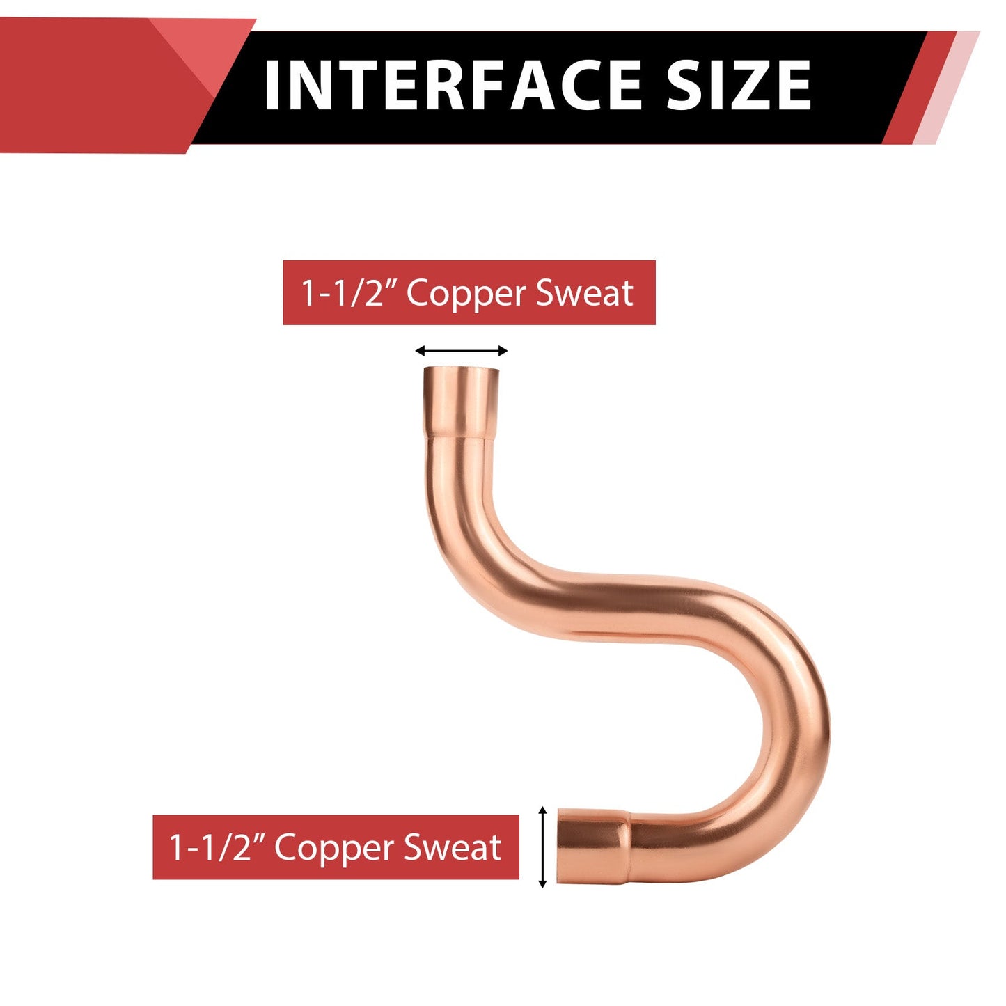 1-1/2" Copper Suction Line P-Trap