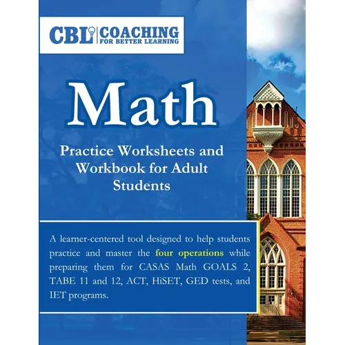 Math Practice Worksheets and Workbook for Adult Students