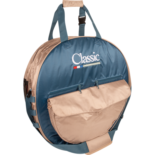 DELUXE ROPE BAG - COLOR - OCEAN BLUE-TAN