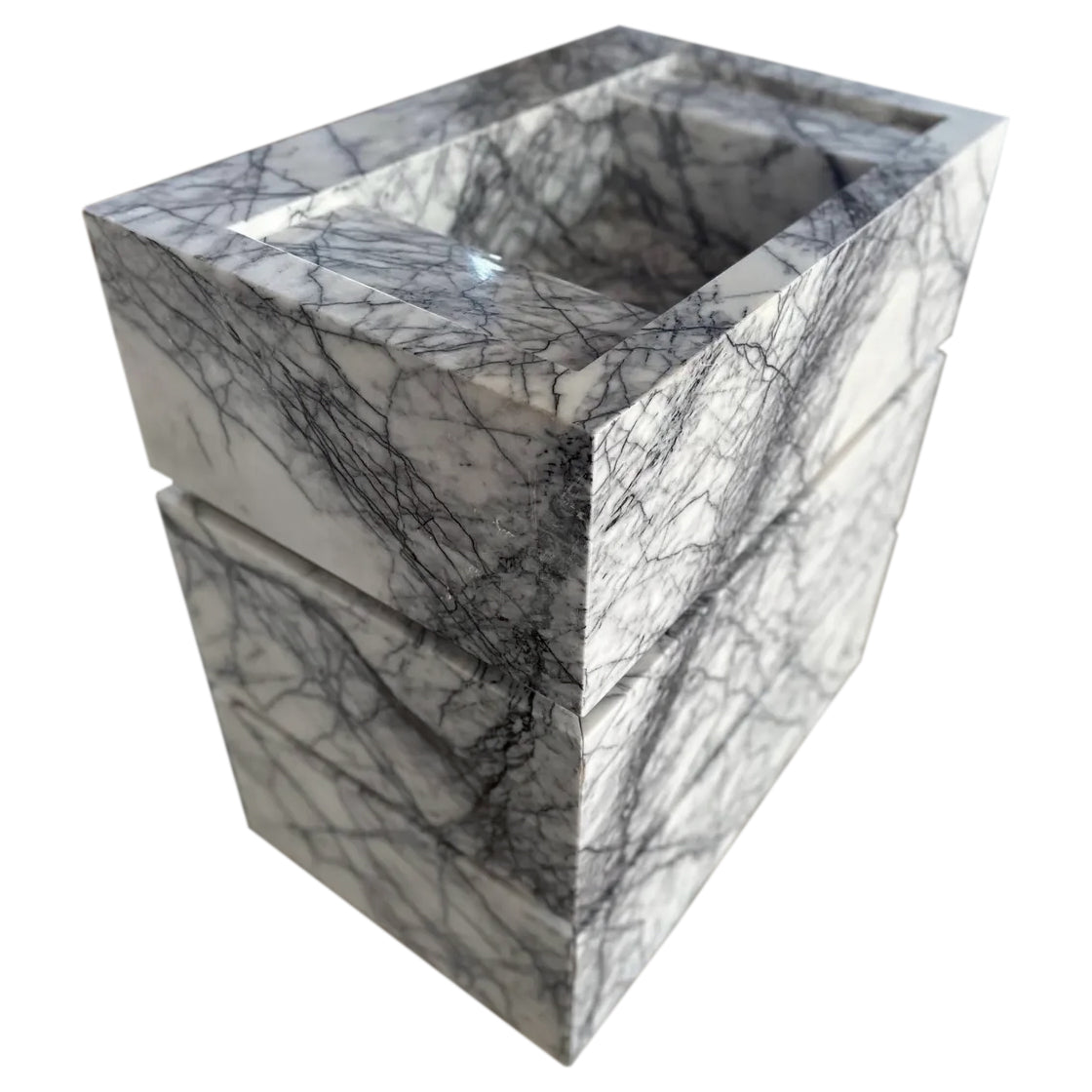 Calacatta Viola Marble Stand-Alone Drawer Sink (W)20" (L)30" (H)34"