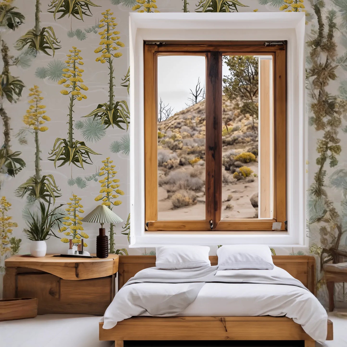 Agave Valley Wallpaper, off-white