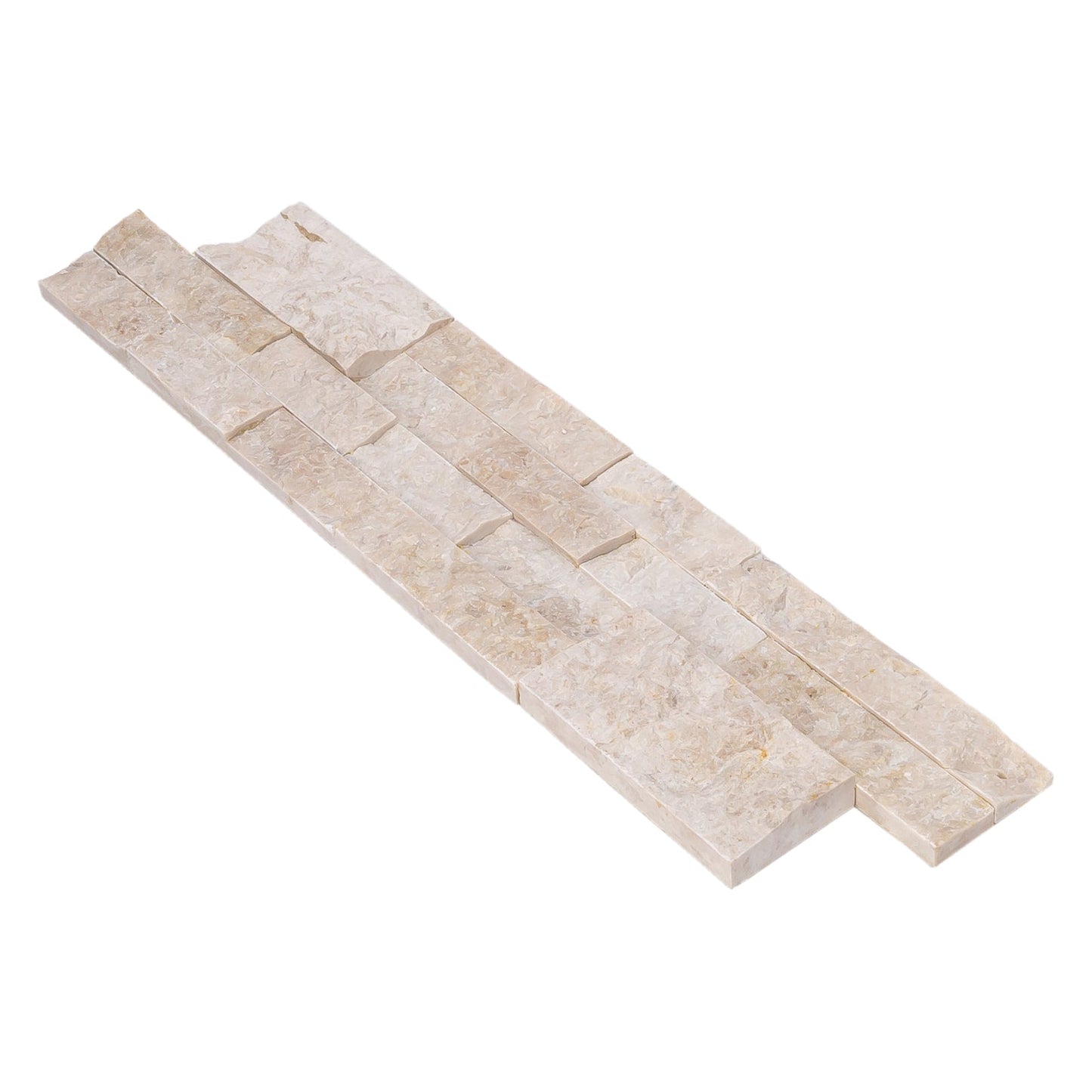 Cappuccino Beige Ledger 3D Panel 6"x24" Natural Marble Wall Tile - Full Truckload