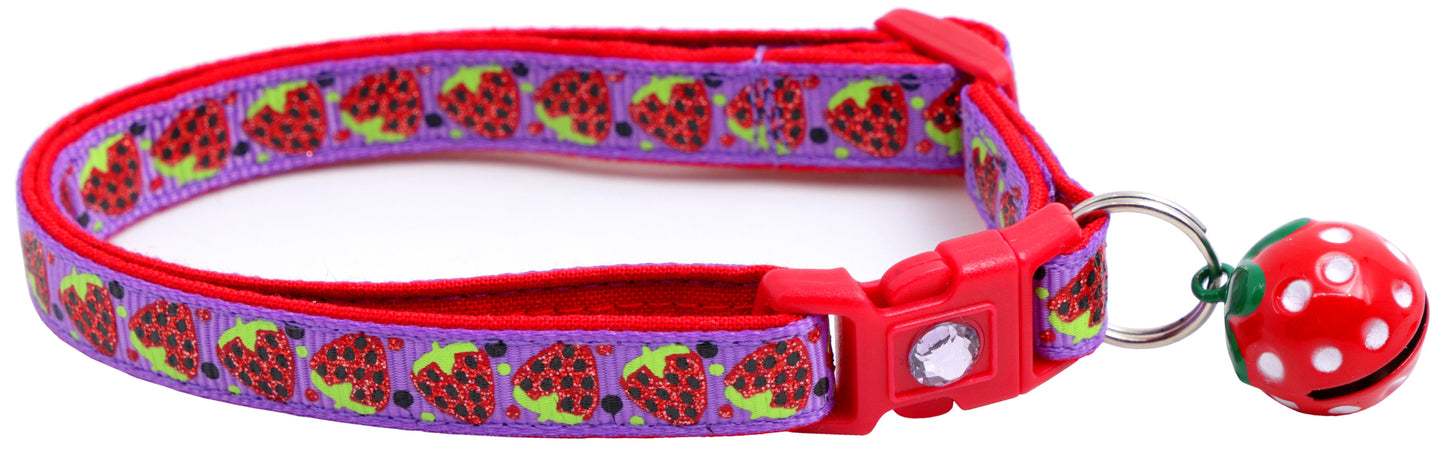 Strawberries Breakaway Cat Collar