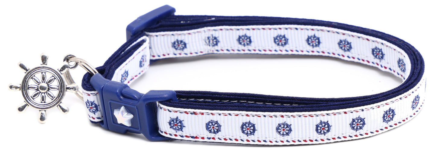 Ships Wheels Breakaway Cat Collar