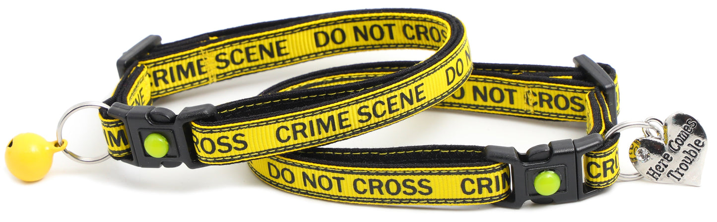 Crime Scene Do Not Cross Breakaway Cat Collar
