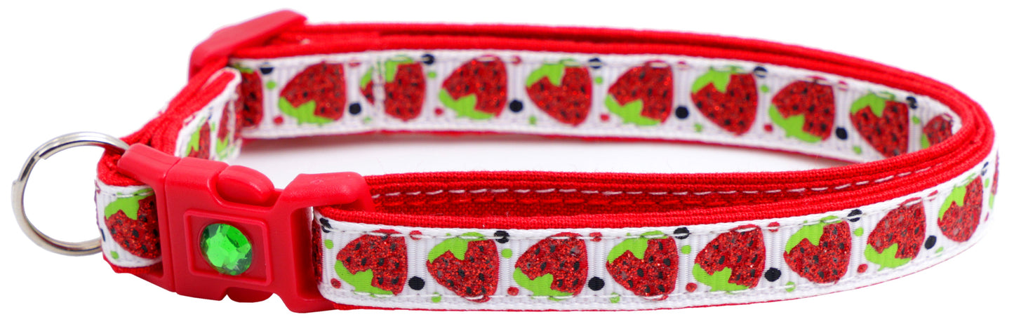Strawberries Breakaway Cat Collar