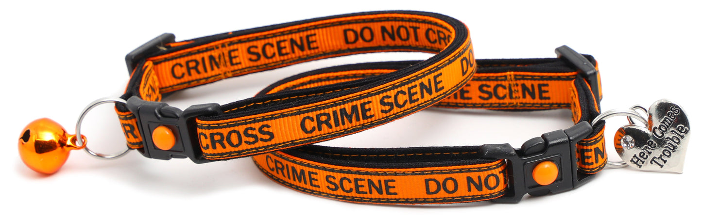 Crime Scene Do Not Cross Breakaway Cat Collar