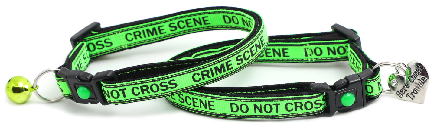 Crime Scene Do Not Cross Breakaway Cat Collar