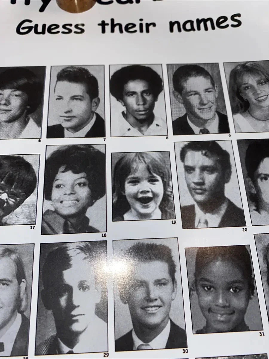 Celebrity Yearbook Photos Poster Guess Their Names (16"x20")