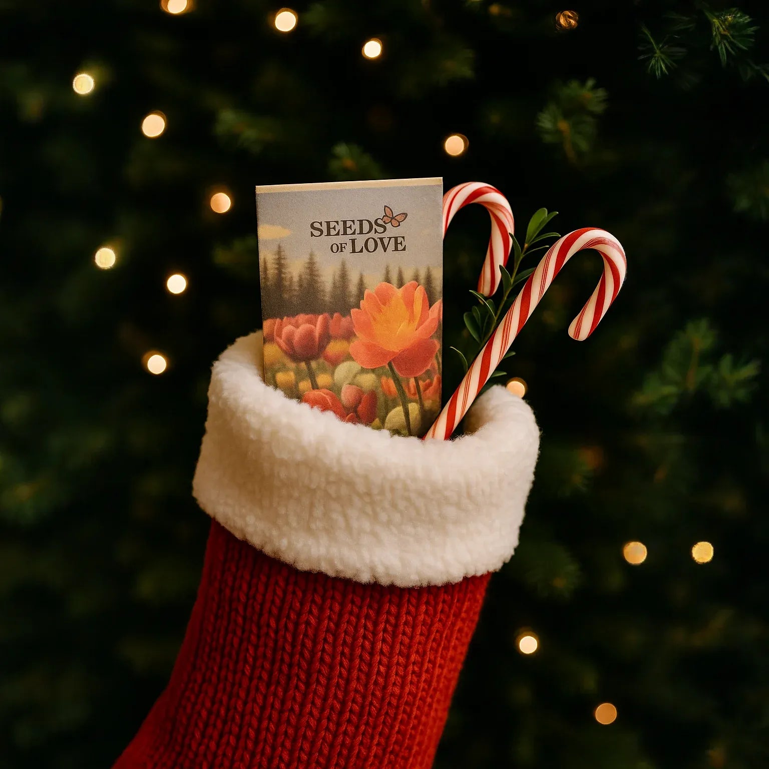 “Seeds of Love” Wildflower Packets (2-Pack) – Native Pollinator Mix | Perfect for Cards & Stockings