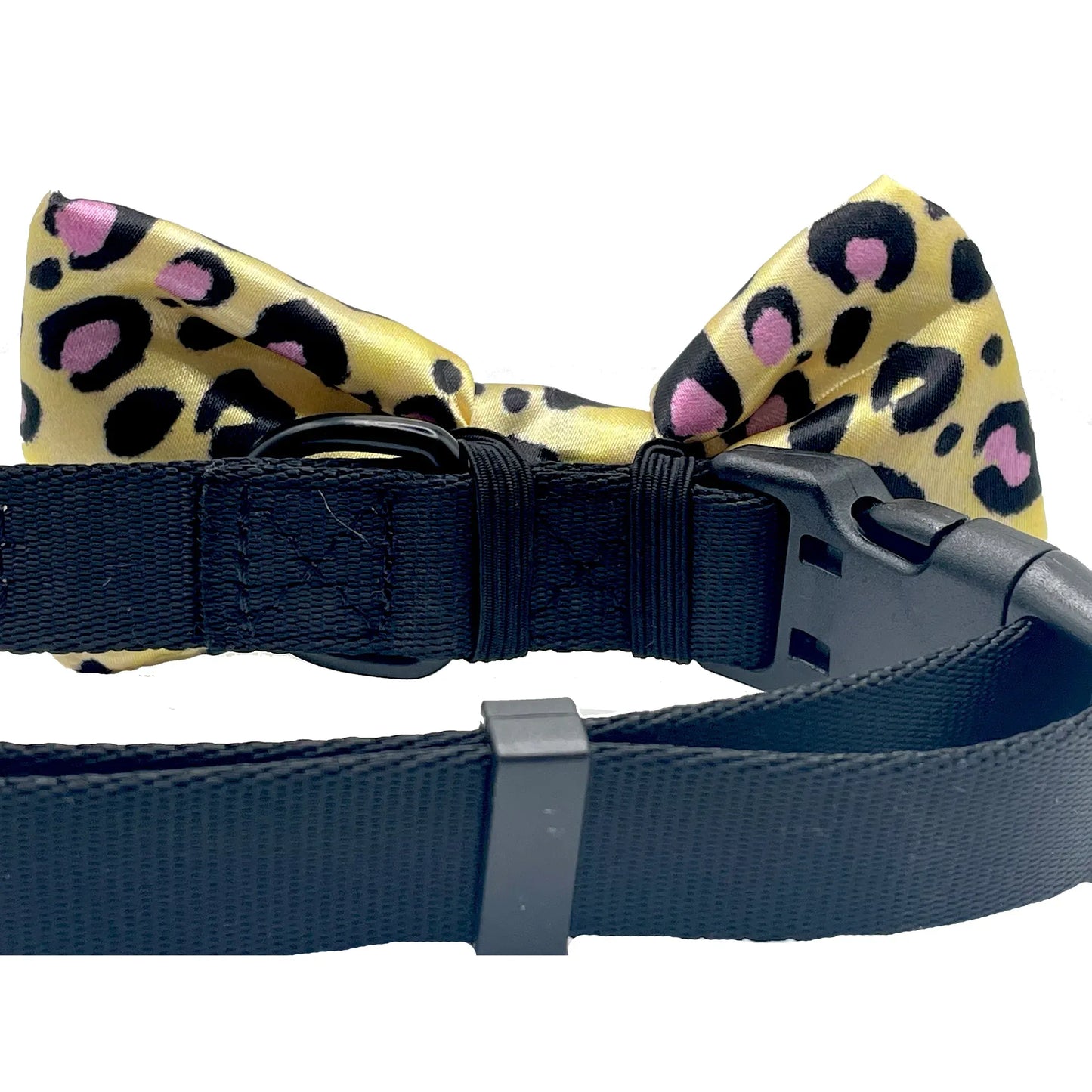 Cheetah Print Yellow Dog Bow Tie