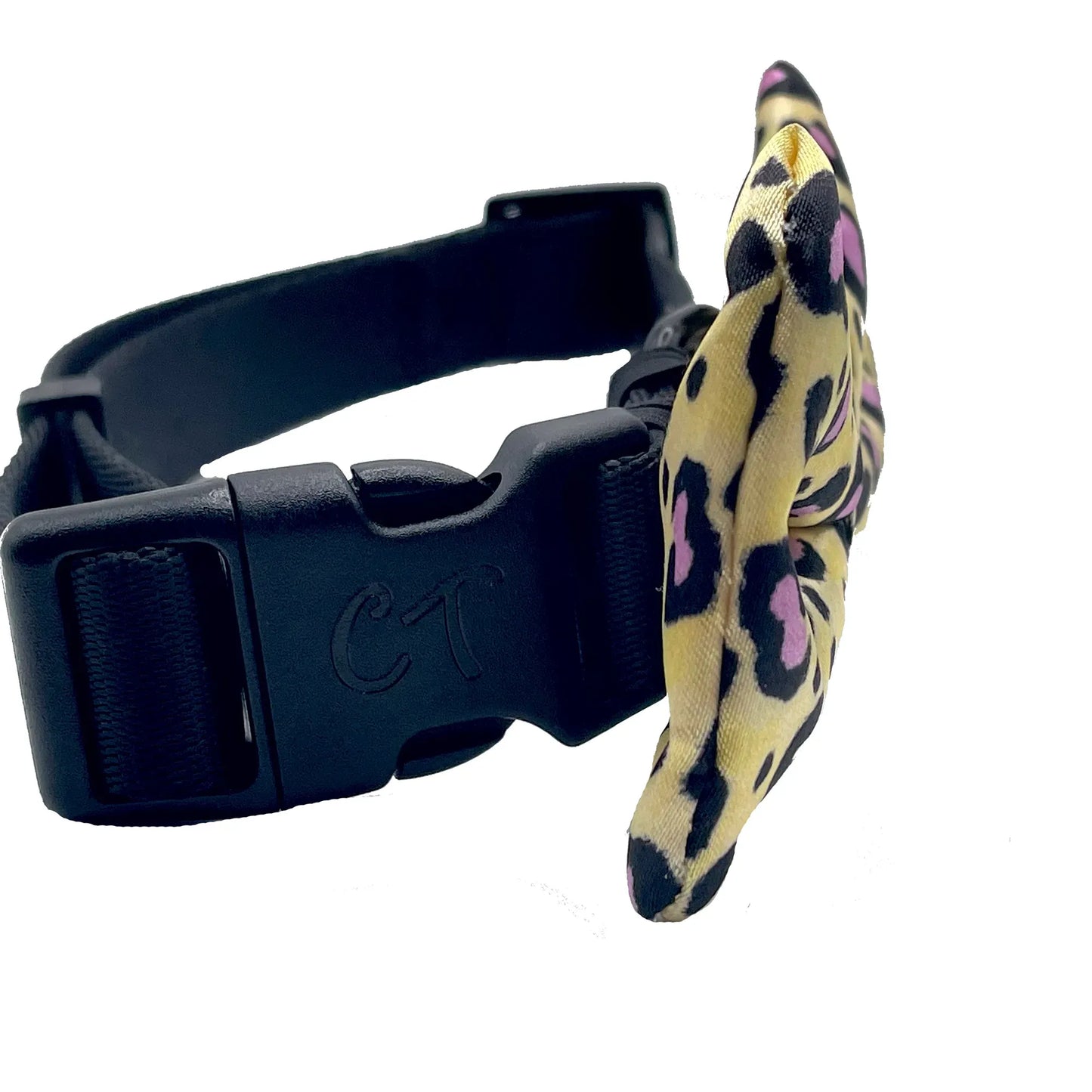 Cheetah Print Yellow Dog Bow Tie