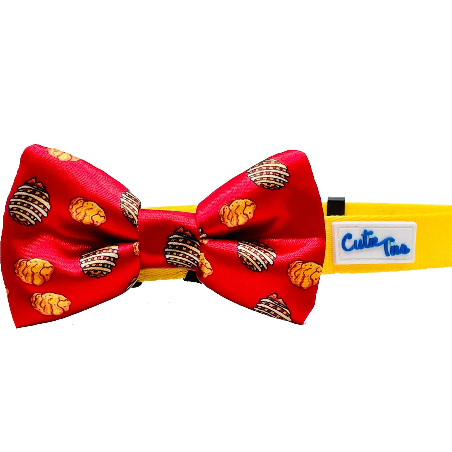 Chicken Nuggets & Waffle Fries Dog Bow Tie