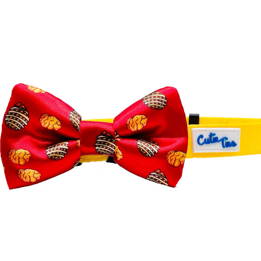 Chicken Nuggets & Waffle Fries Dog Bow Tie