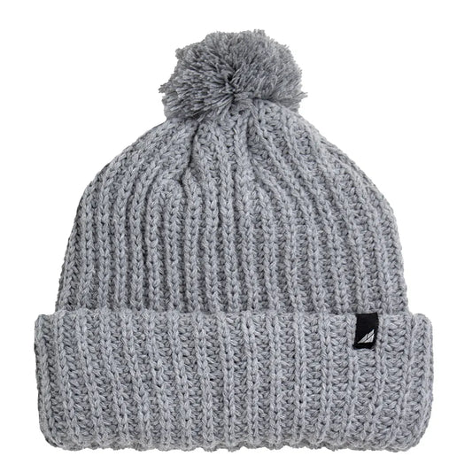 Gray Heather with Matching Pom