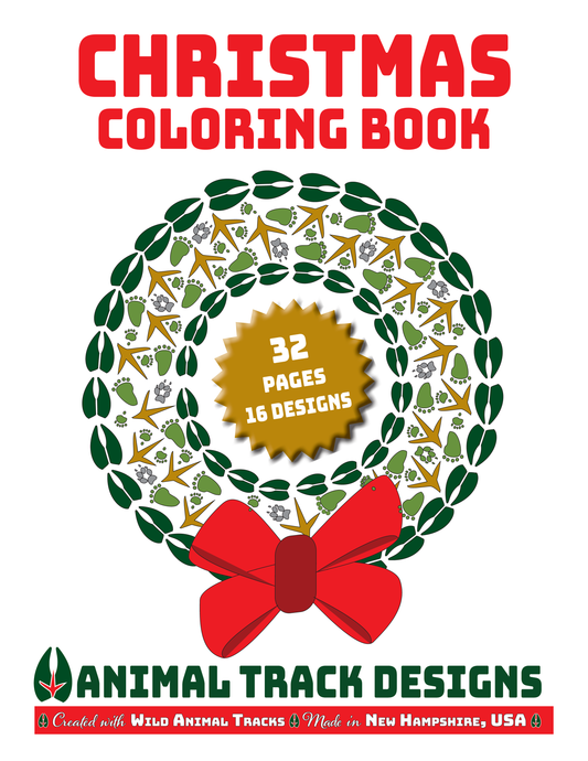 Christmas Coloring Book - Animal Track Designs