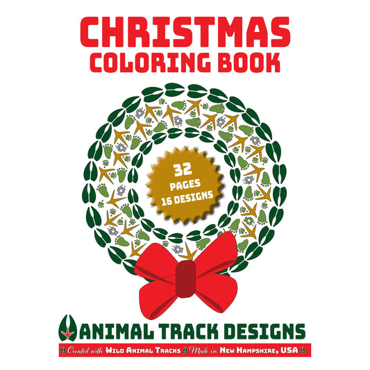 Christmas Coloring Book - Animal Track Designs