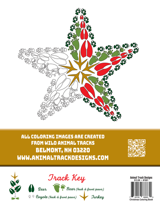 Christmas Coloring Book - Animal Track Designs