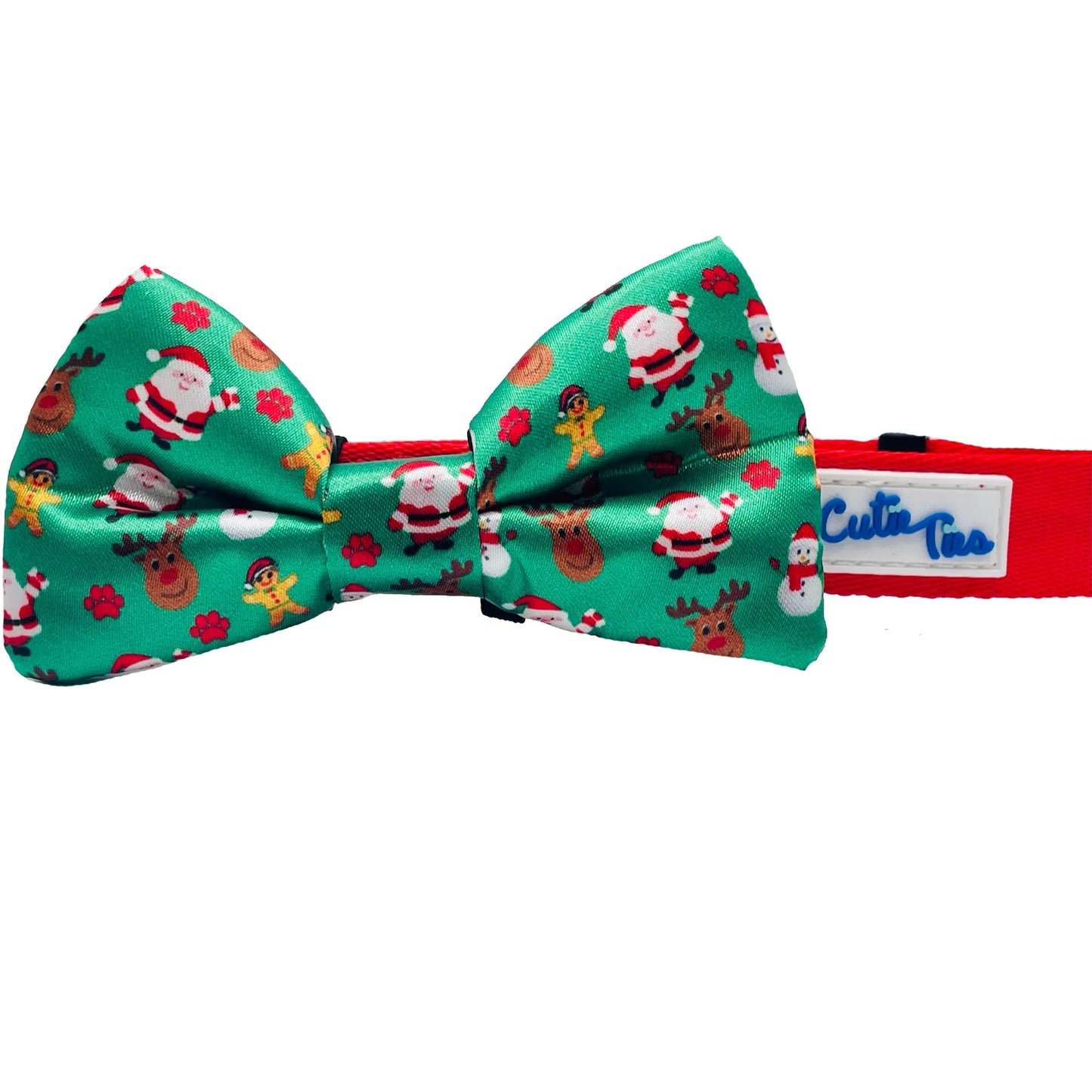 Christmas Festive Green Holiday Dog Bow Tie