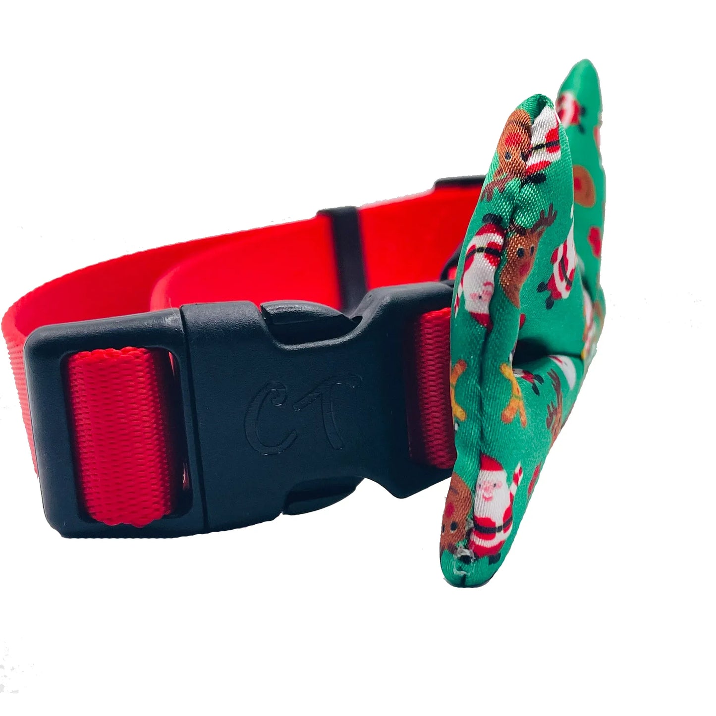 Christmas Festive Green Holiday Dog Bow Tie